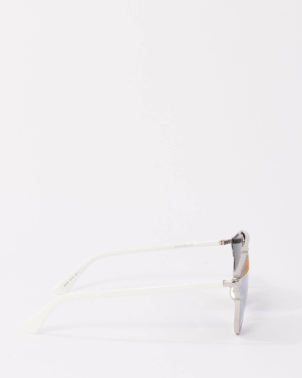 Dior Silver & White Metal Studded So Real Sunglasses 85 LDC