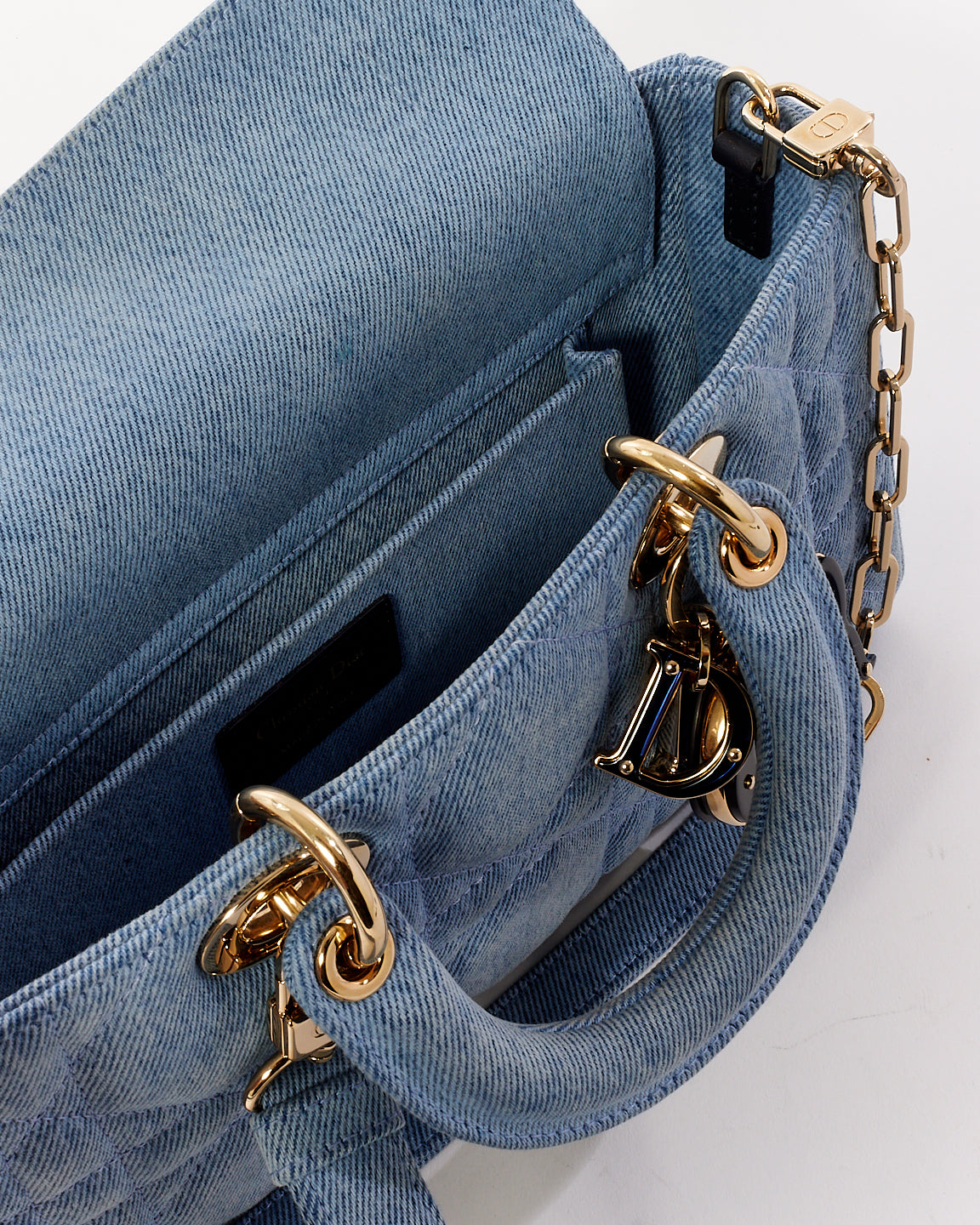 Dior Blue Denim Small Lady D Joy Bag