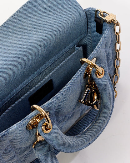 Dior Blue Denim Small Lady D Joy Bag