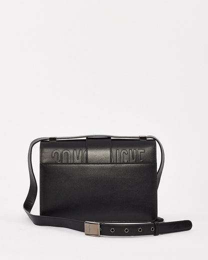 Dior Black Smooth Leather 30 Montaigne Bag with Black Hardware
