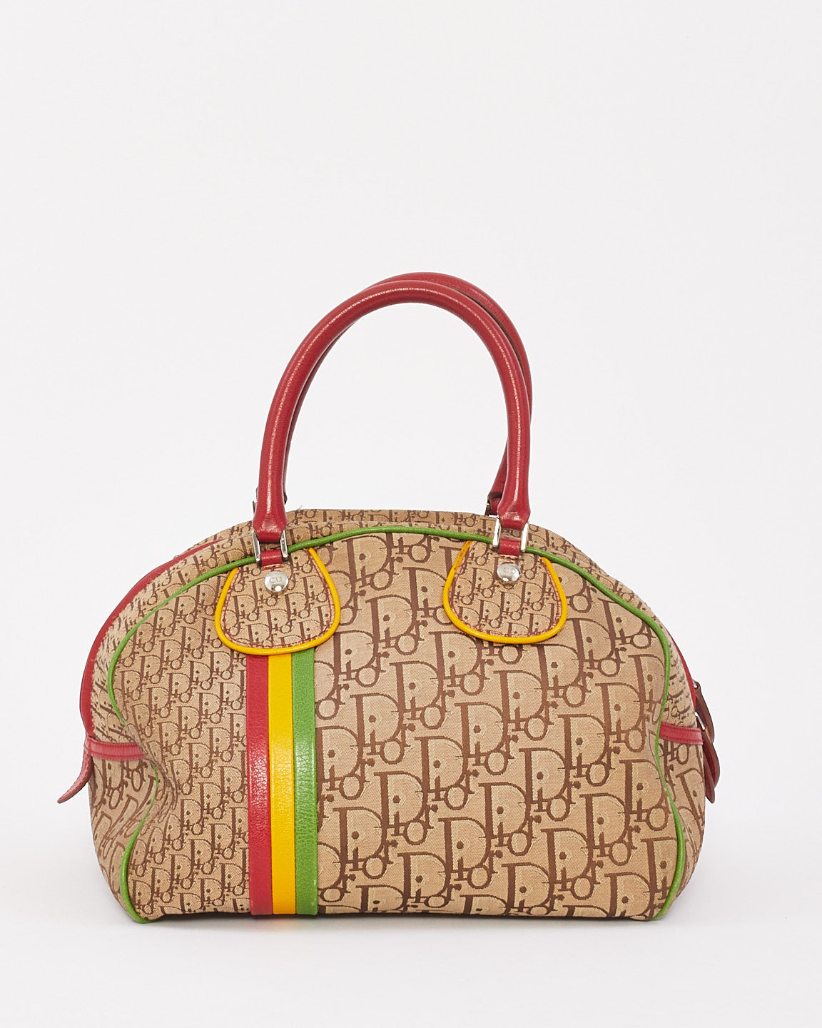 Dior Beige Canvas Monogram Rasta Bowler Bag