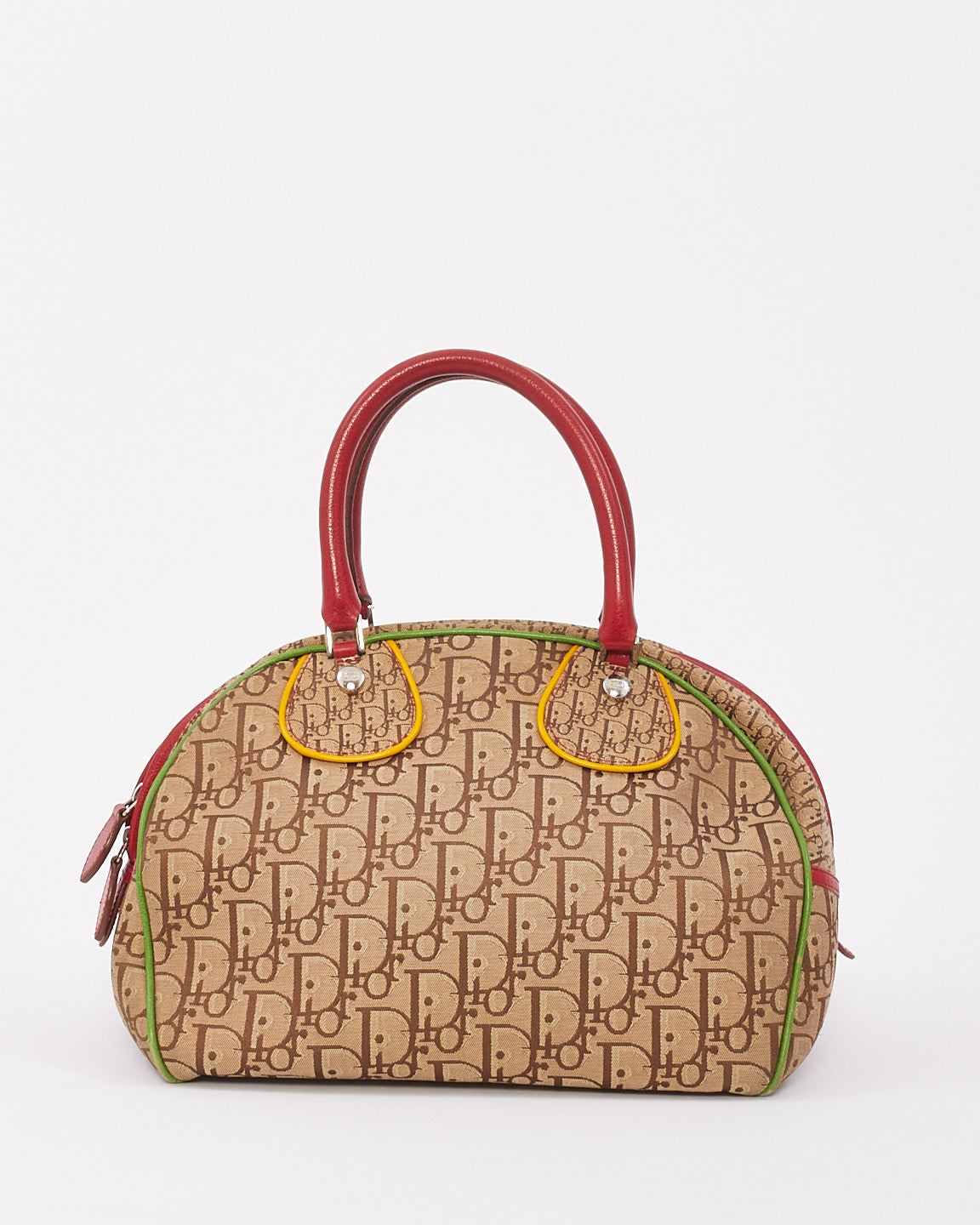 Dior Beige Canvas Monogram Rasta Bowler Bag