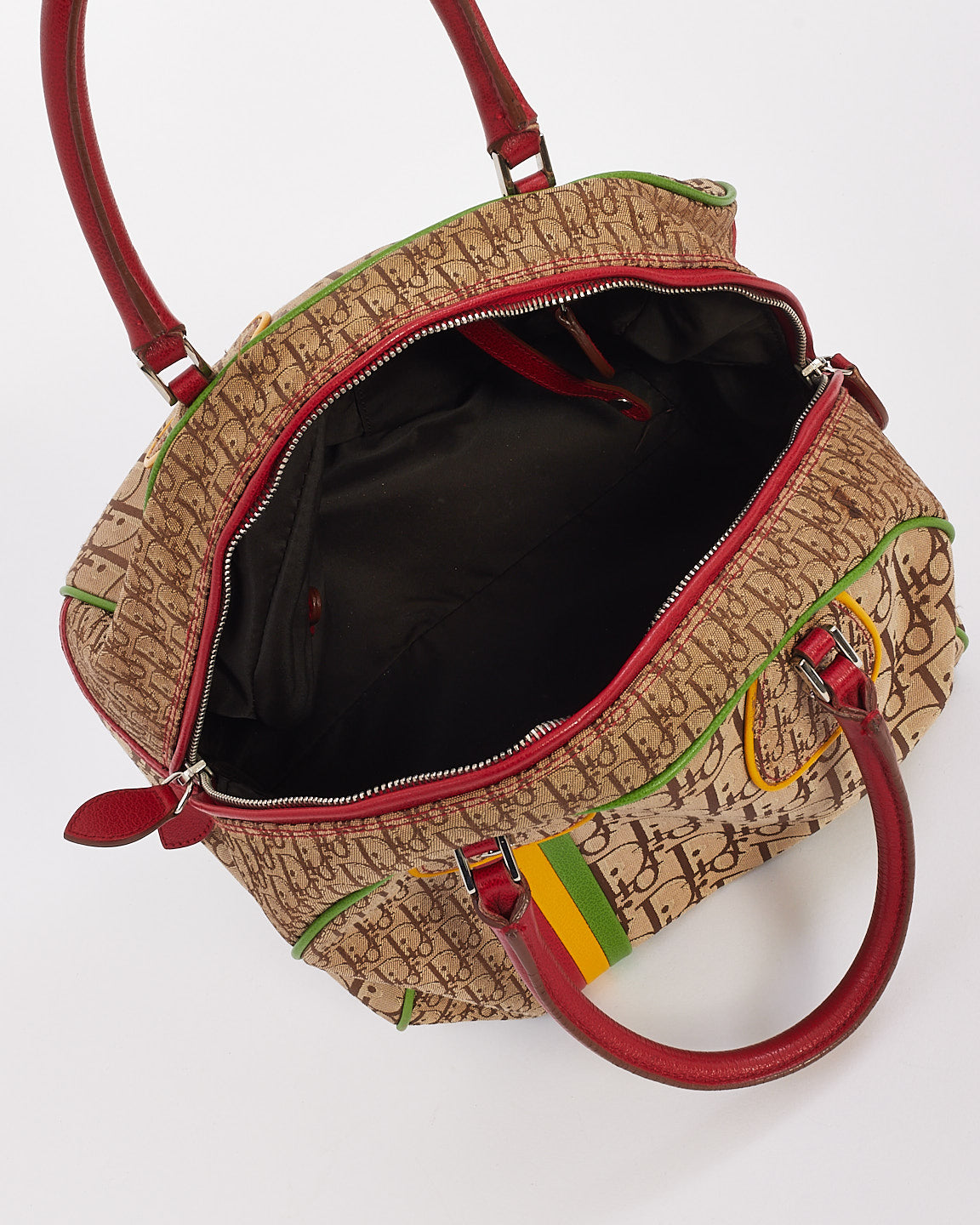 Dior Beige Canvas Monogram Rasta Bowler Bag