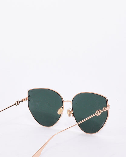 Dior Gold Metal Cat Eye Frame Gypsy DDB07 Sunglasses