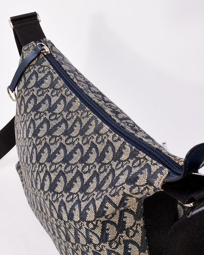 Dior Blue Monogram Oblique Canvas Trotter Sling Messenger Bag