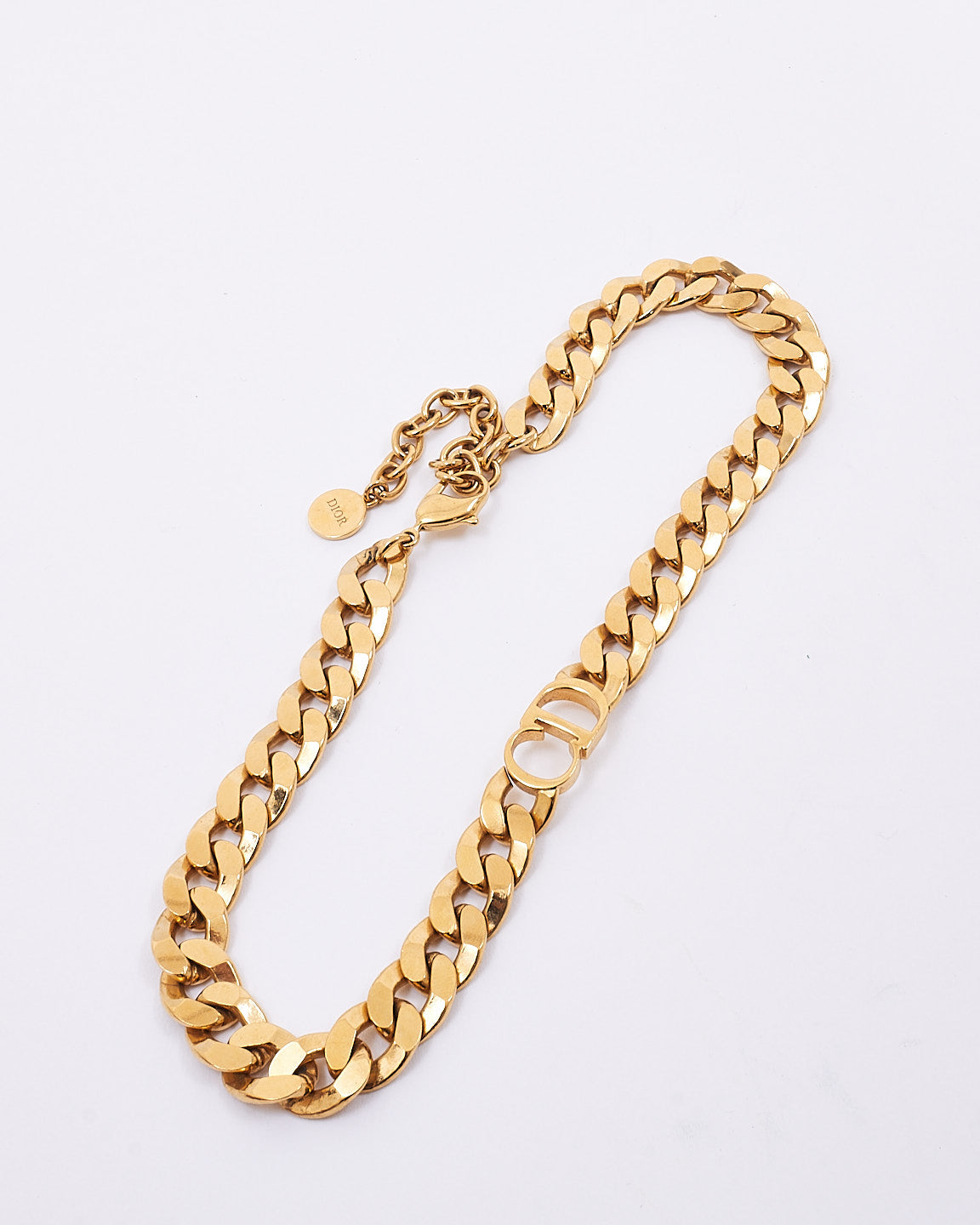 Dior Gold Finish Metal Danseuse Etoile CD Chocker Necklace