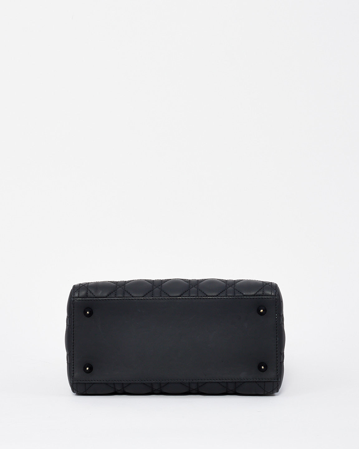 Dior Black Leather Medium Matte Lady Dior