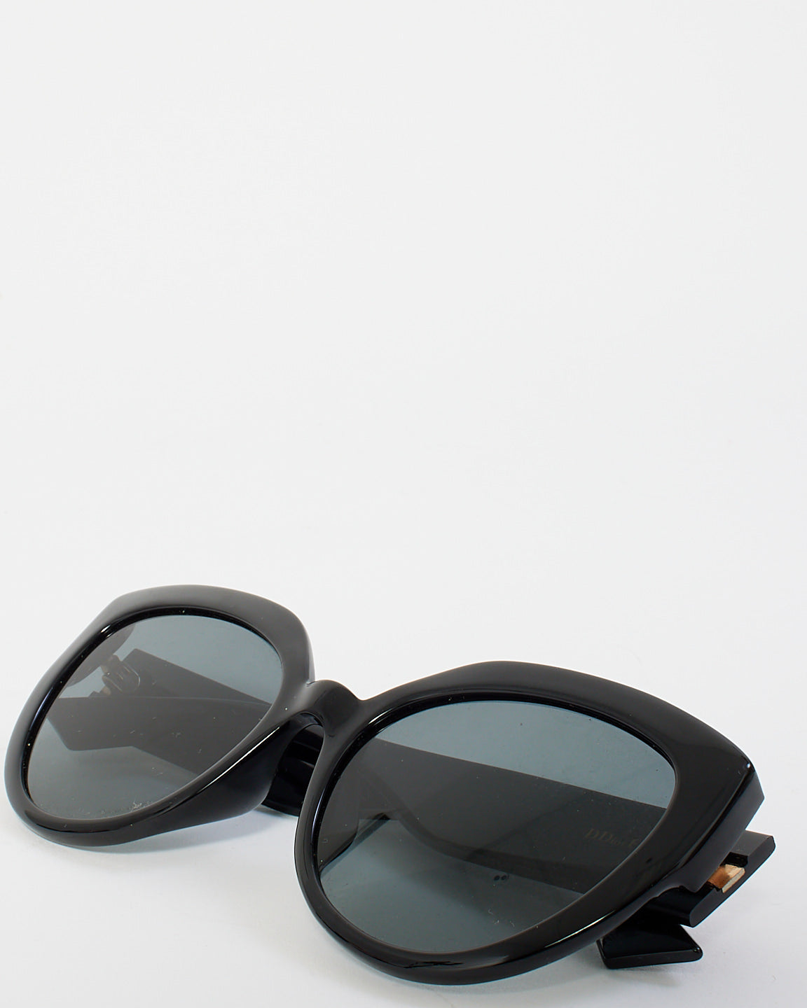 Dior Black Acetate DDiorF Cat Eye Sunglasses