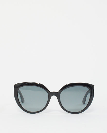 Dior Black Acetate DDiorF Cat Eye Sunglasses