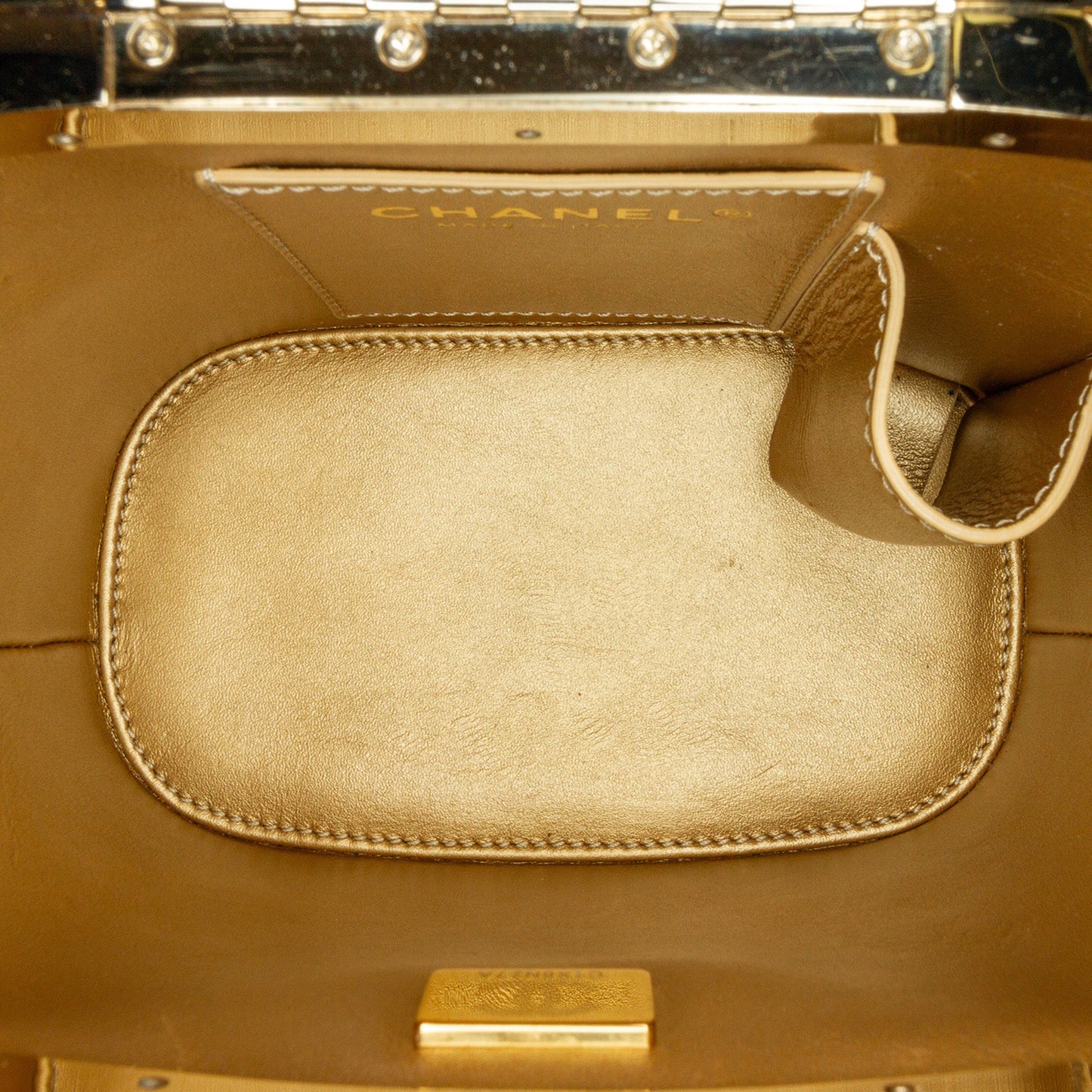 Black Chanel Quilted Patent Logo Chain Vanity Case