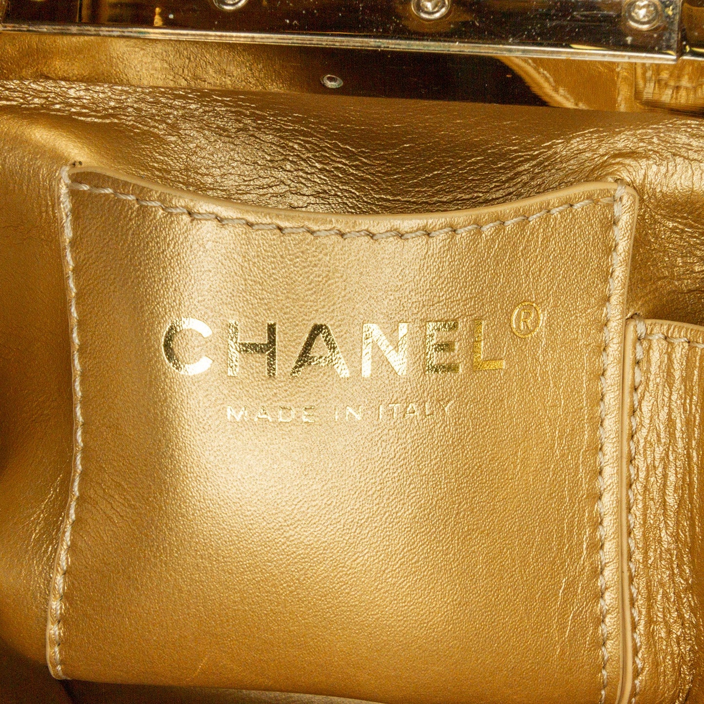 Black Chanel Quilted Patent Logo Chain Vanity Case