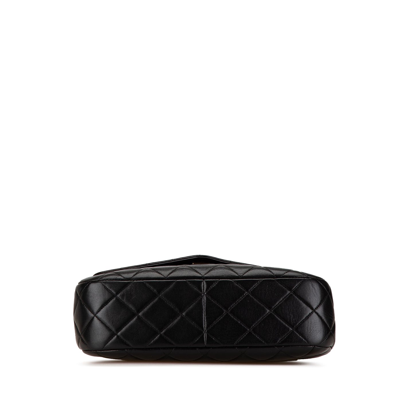 Black Chanel Quilted Lambskin Half Moon Single Flap Crossbody Bag