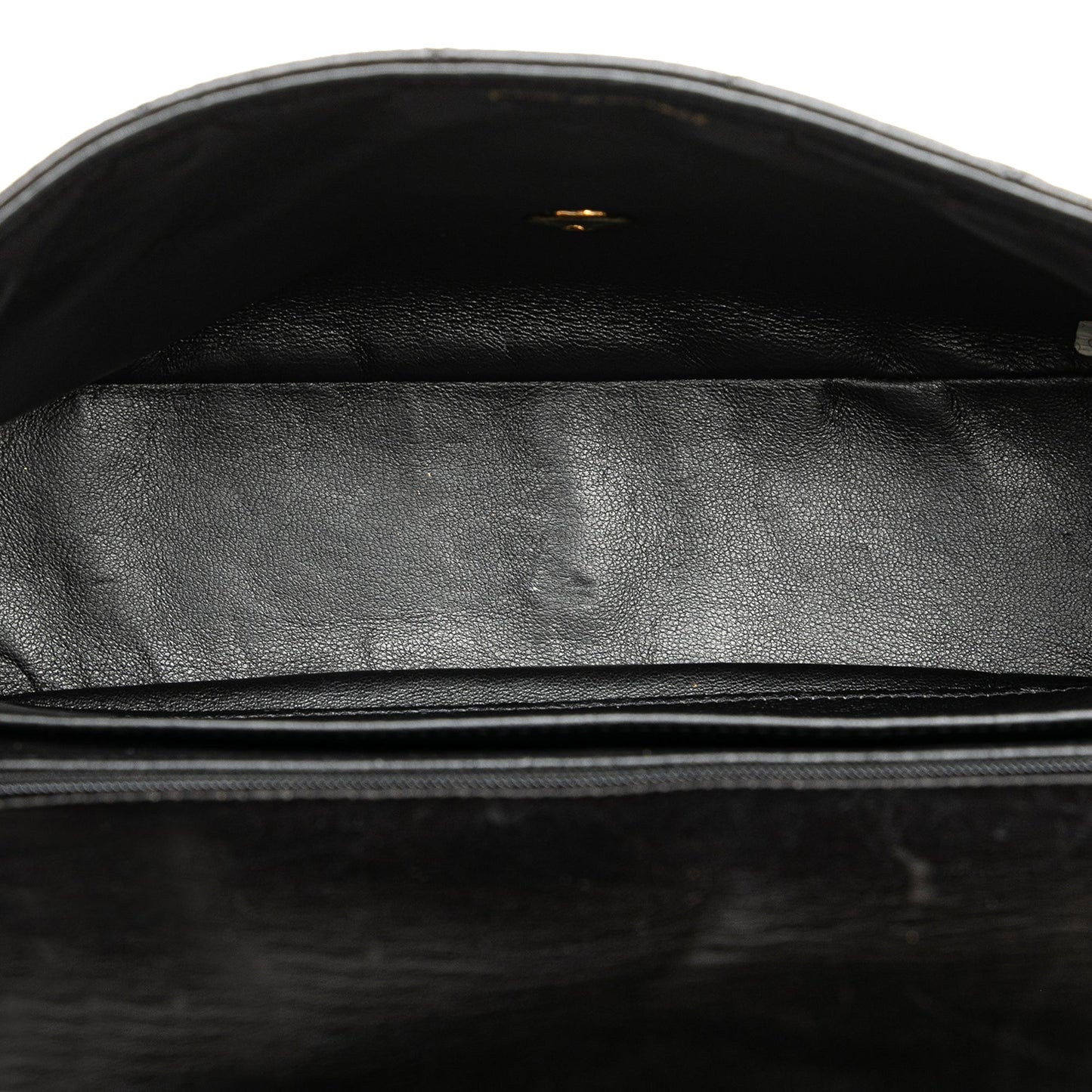 Black Chanel Quilted Lambskin Half Moon Single Flap Crossbody Bag