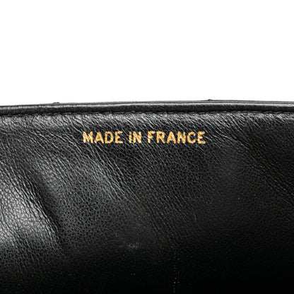 Black Chanel Quilted Lambskin Half Moon Single Flap Crossbody Bag
