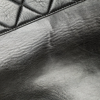 Black Chanel Quilted Lambskin Half Moon Single Flap Crossbody Bag