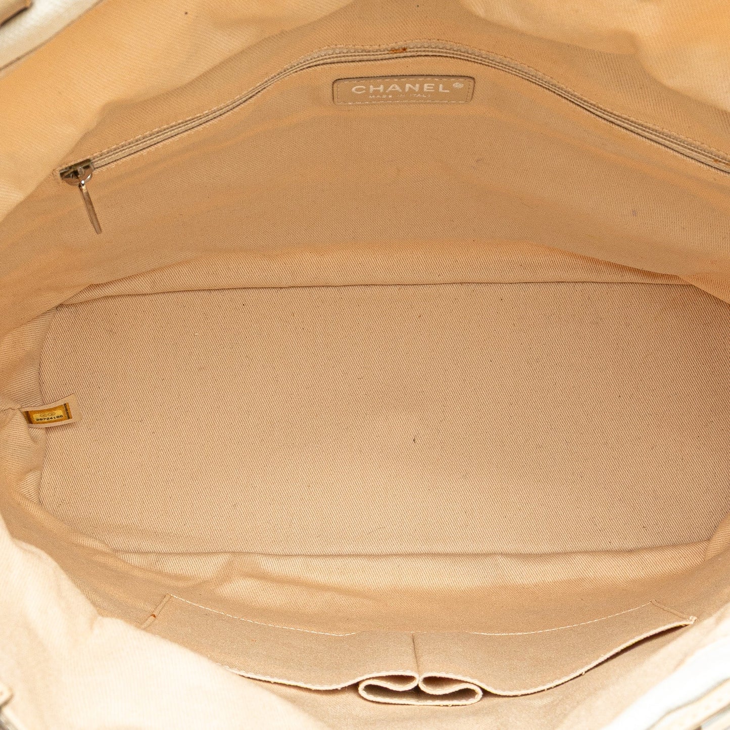 Brown Chanel Large CC Woven Straw Shopping Tote Satchel