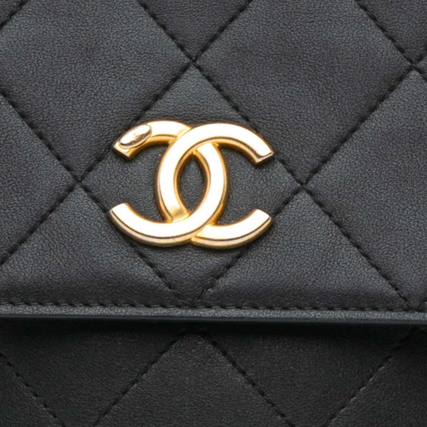 Black Chanel Small Quilted Calfskin Chain Hobo Flap Crossbody Bag