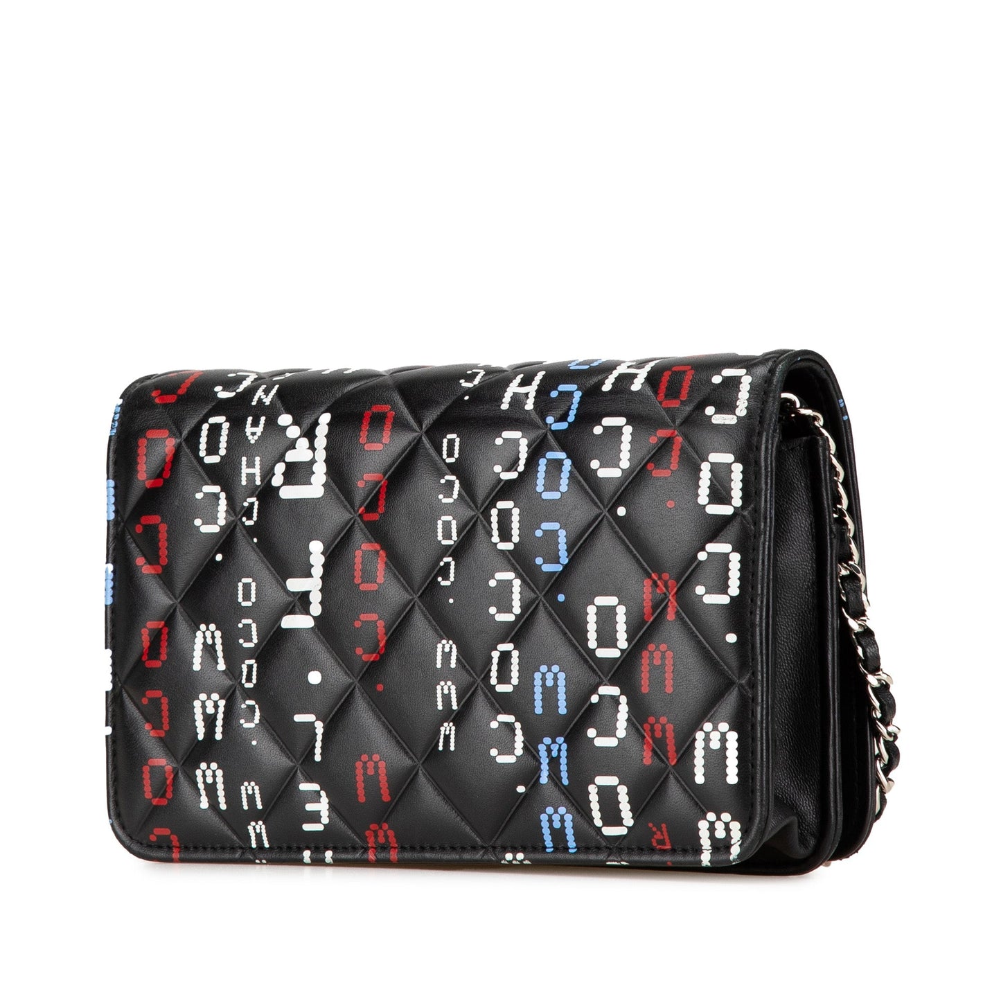 Black Chanel Quilted Lambskin Data Center Wallet On Chain Crossbody Bag