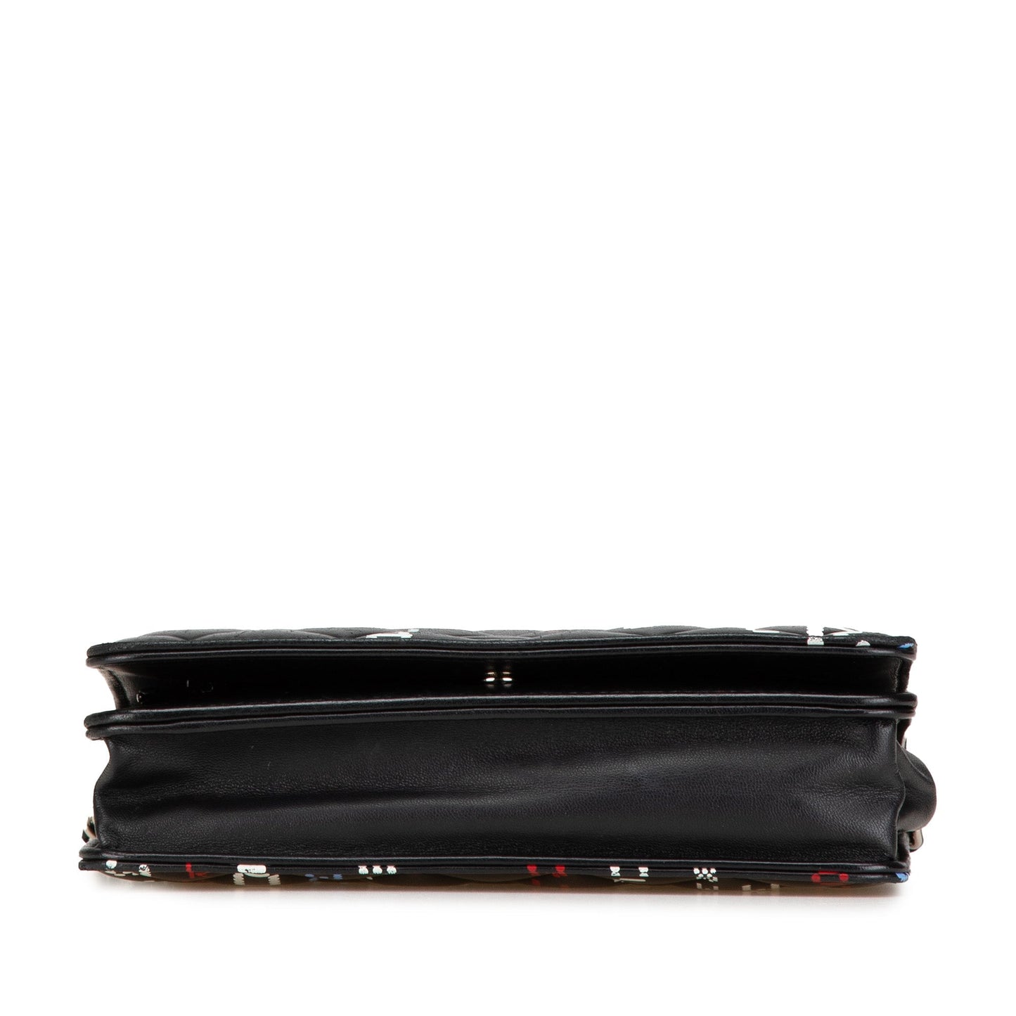 Black Chanel Quilted Lambskin Data Center Wallet On Chain Crossbody Bag