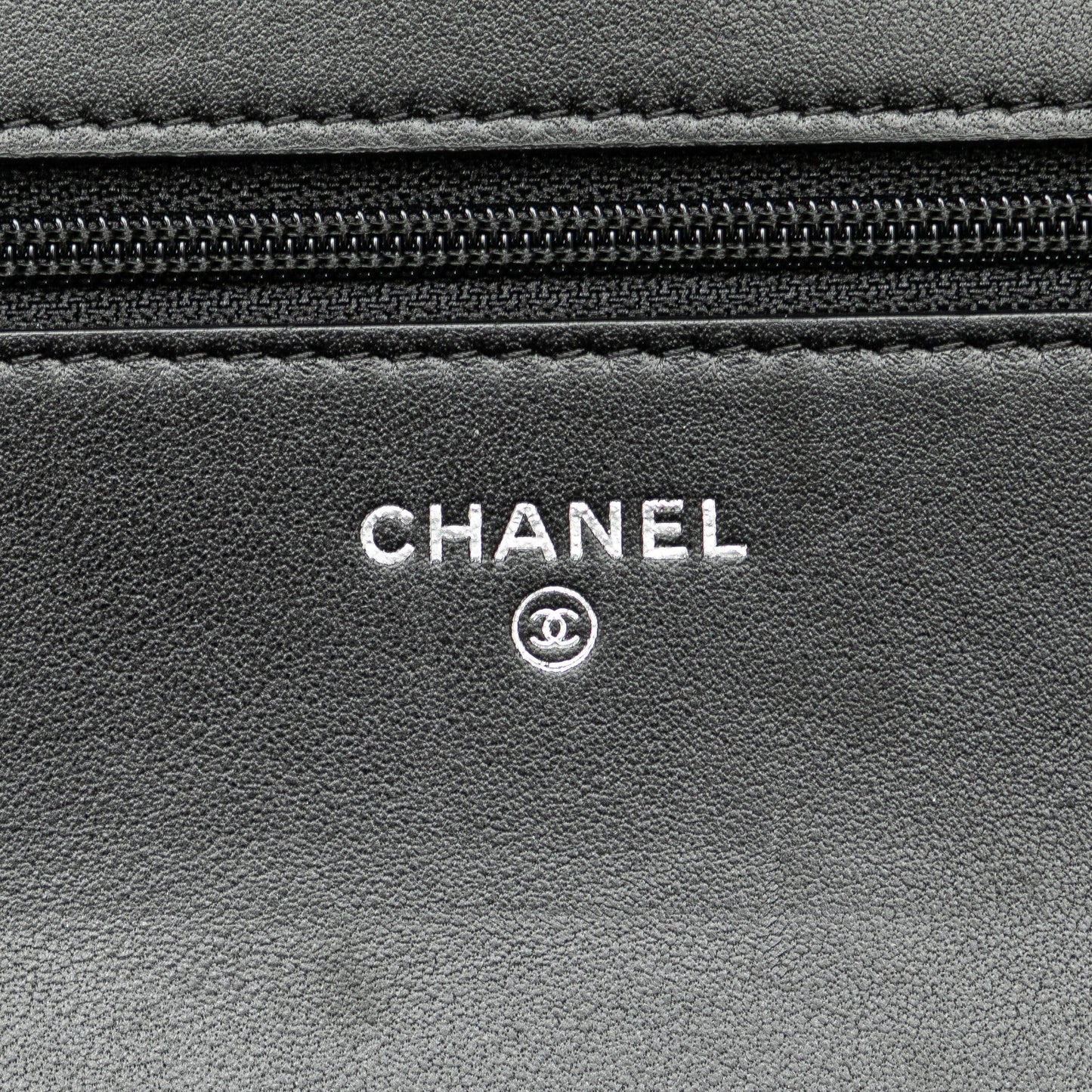 Black Chanel Quilted Lambskin Data Center Wallet On Chain Crossbody Bag
