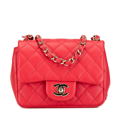 Chanel Sac Mini Square Classic Lambskin Single Flap