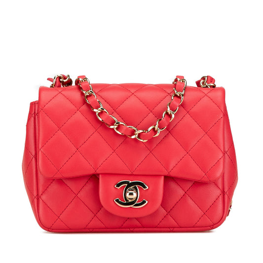 Chanel Sac Mini Square Classic Lambskin Single Flap