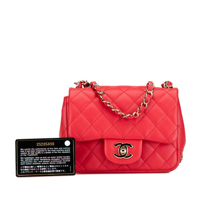 Chanel Sac Mini Square Classic Lambskin Single Flap