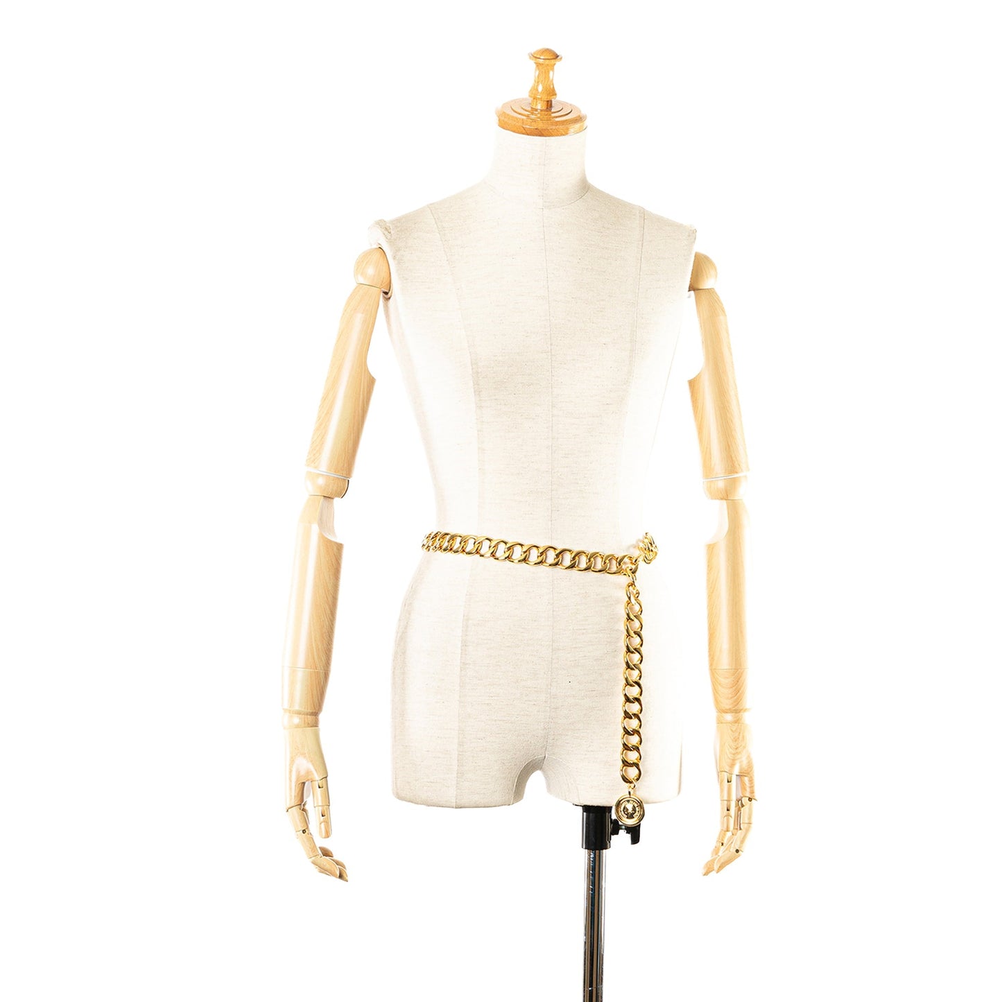 Gold Chanel Gold Plated Medallion Chain Belt