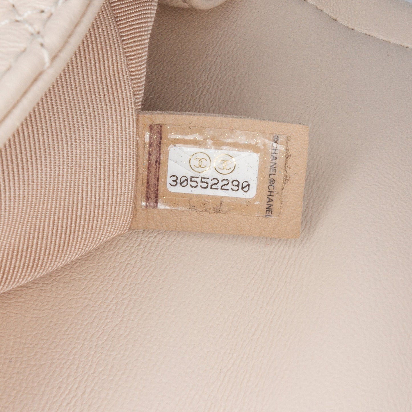 Brown Chanel Small Lambskin Button On Top Flap Crossbody Bag