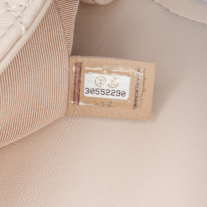 Brown Chanel Small Lambskin Button On Top Flap Crossbody Bag