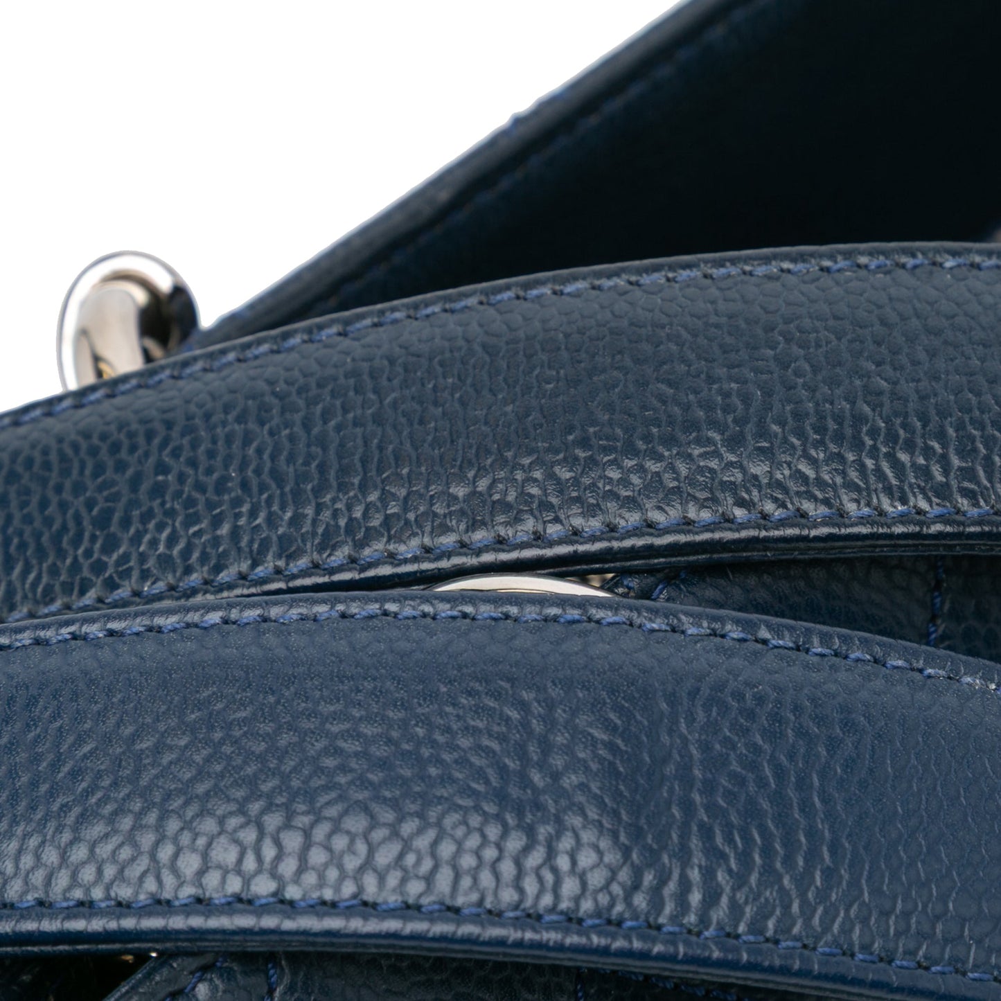 Blue Chanel Caviar Grand Shopping Tote