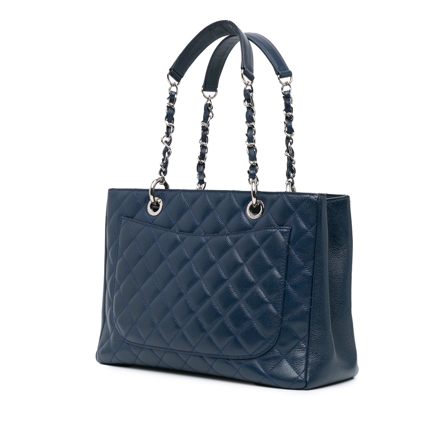 Blue Chanel Caviar Grand Shopping Tote