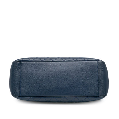 Blue Chanel Caviar Grand Shopping Tote