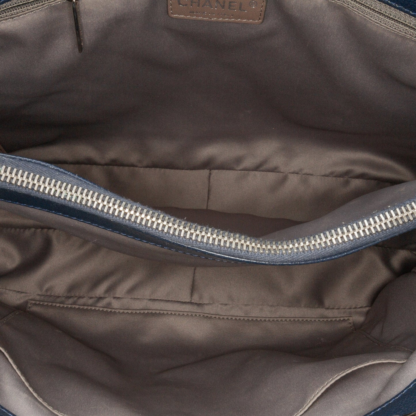 Blue Chanel Caviar Grand Shopping Tote