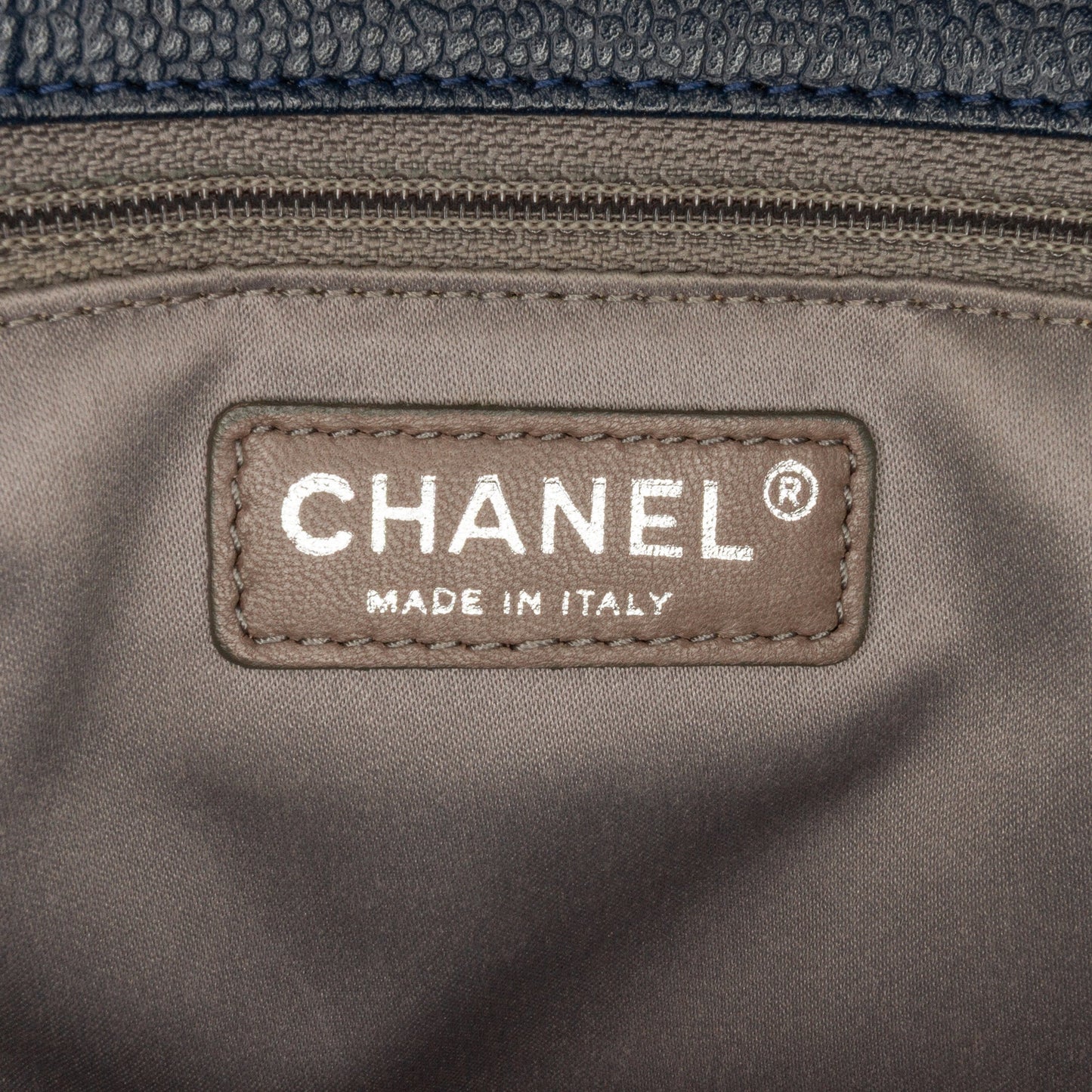 Blue Chanel Caviar Grand Shopping Tote