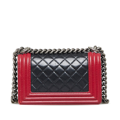 Black Chanel Small Bicolor Boy Shoulder Bag