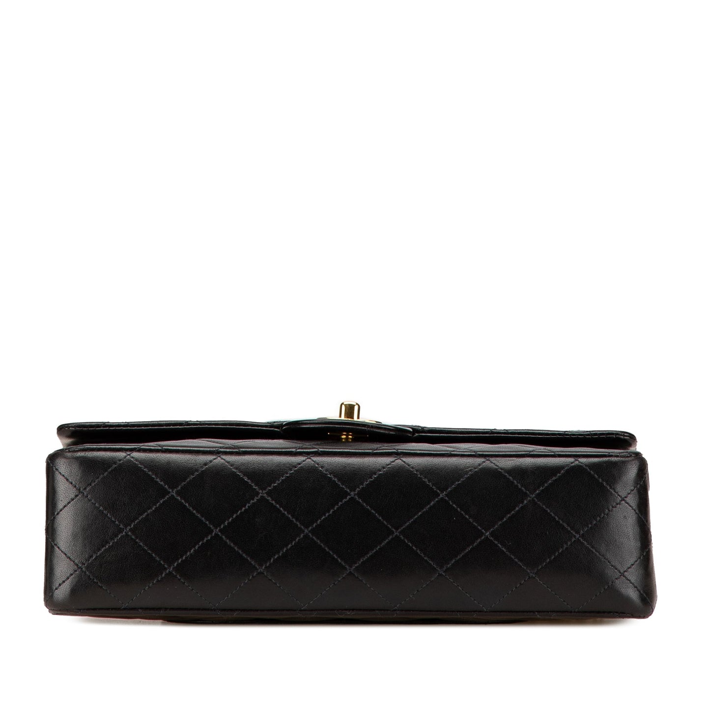 Black Chanel Medium Classic Lambskin Double Flap Shoulder Bag