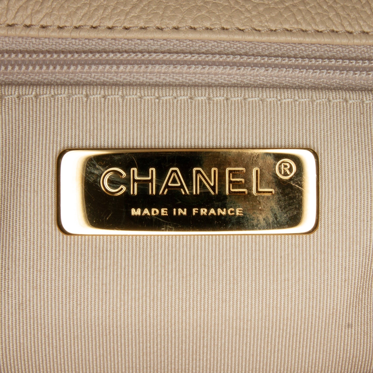 Beige Chanel Medium Crochet and Calfskin 19 Flap Bag Satchel