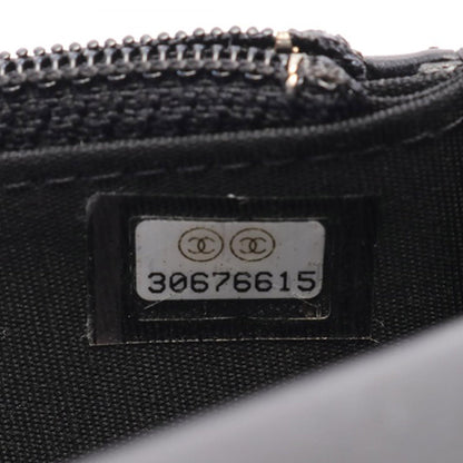 Black Chanel Quilted Calfskin Maxi Pearls Clutch With Chain Crossbody Bag