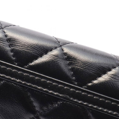 Black Chanel Quilted Calfskin Maxi Pearls Clutch With Chain Crossbody Bag