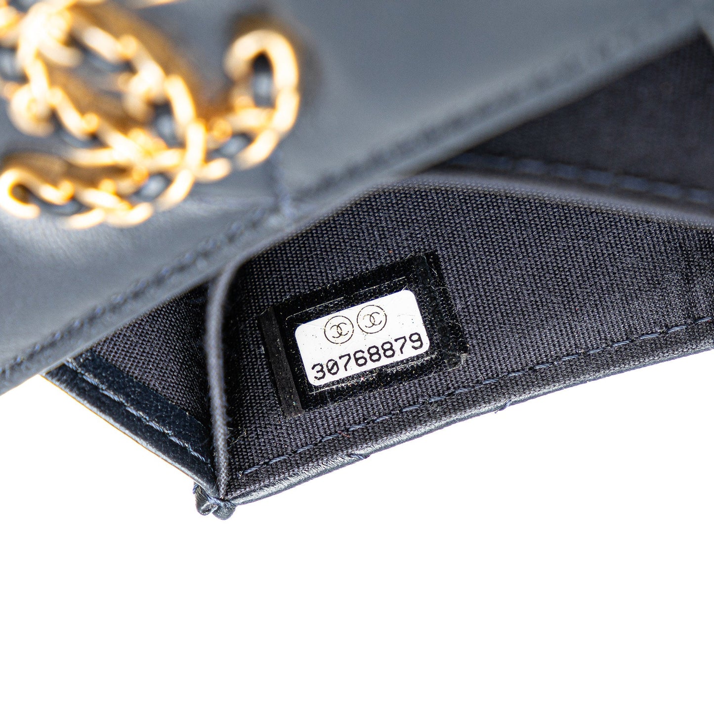 Black Chanel Lambskin 19 Flap Coin Purse With Chain Crossbody Bag