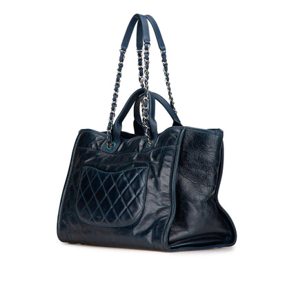 Chanel Sac Medium Glazed Calfskin and Caviar Deauville Tote