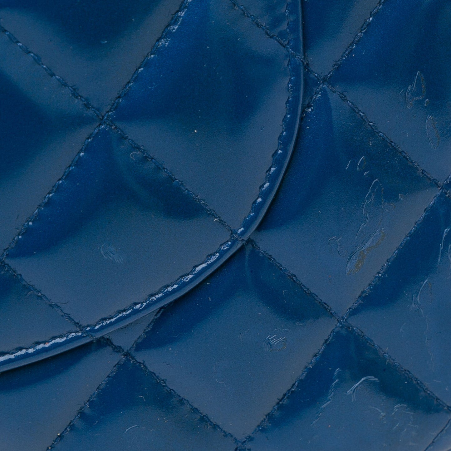 Blue Chanel Jumbo Classic Patent Double Flap Shoulder Bag