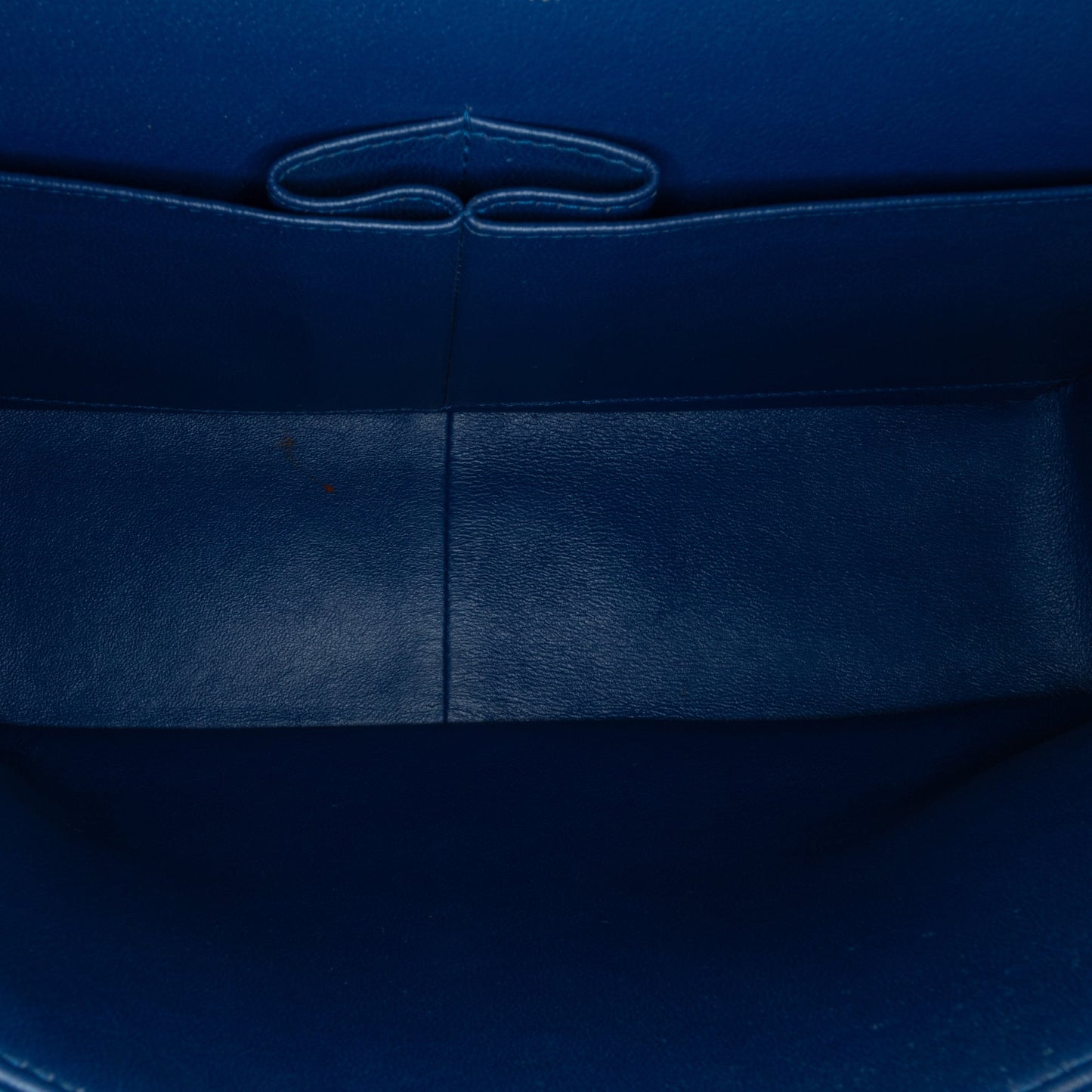 Blue Chanel Jumbo Classic Patent Double Flap Shoulder Bag