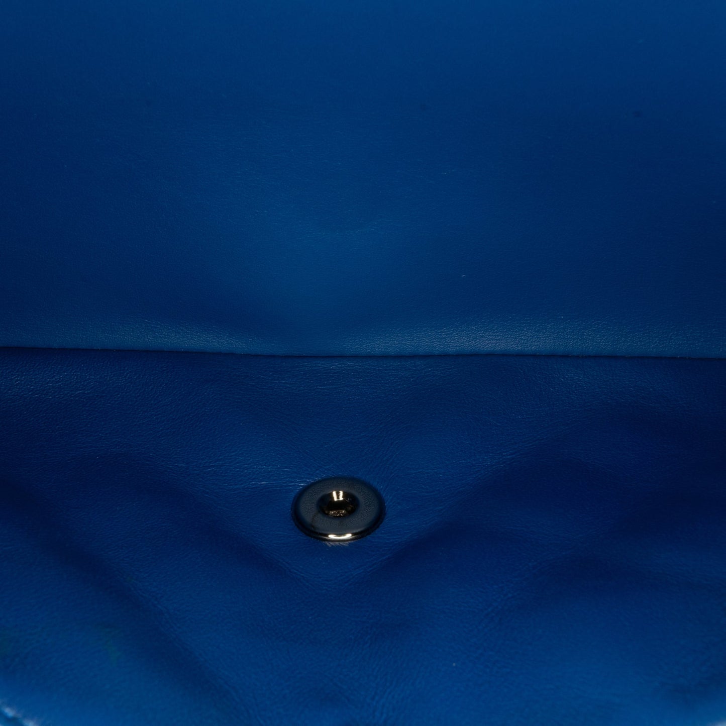 Blue Chanel Jumbo Classic Patent Double Flap Shoulder Bag