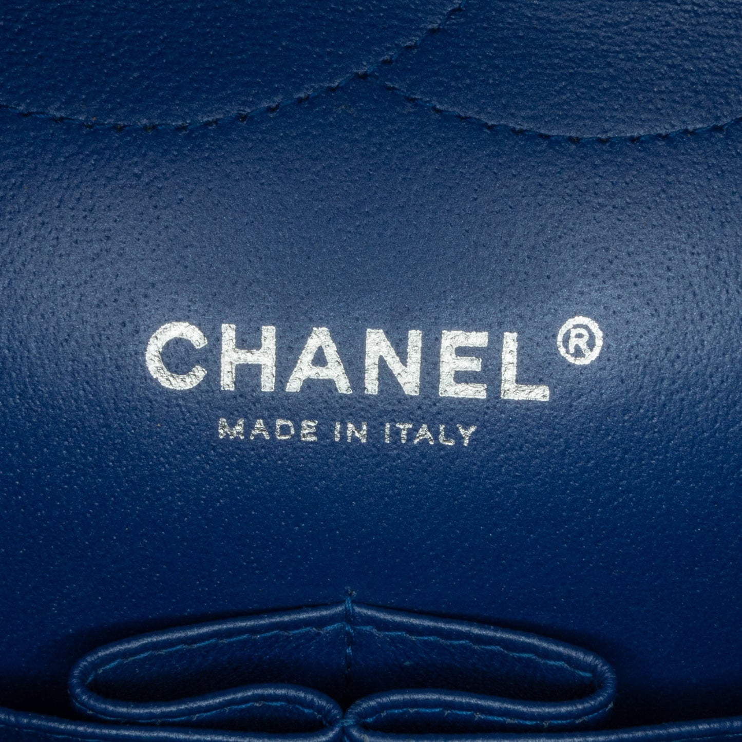 Blue Chanel Jumbo Classic Patent Double Flap Shoulder Bag