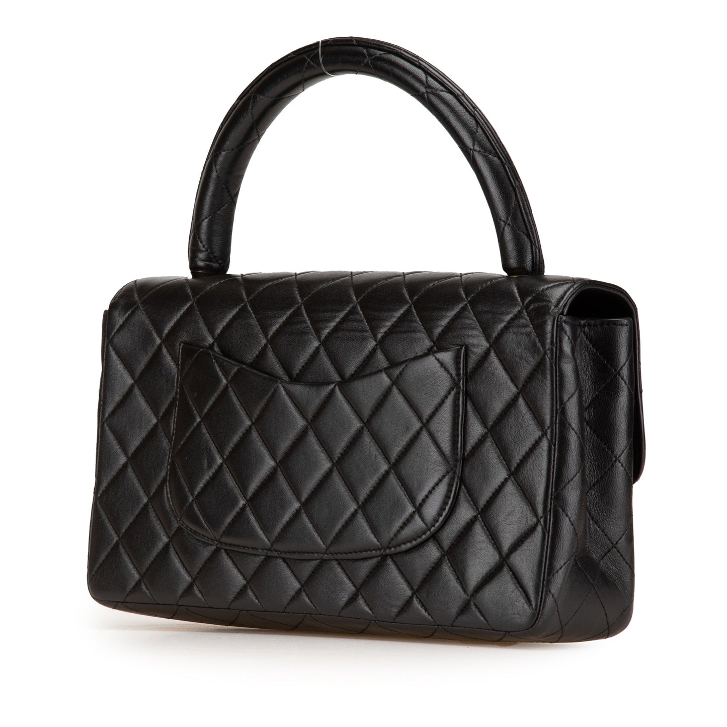 Black Chanel Medium Lambskin Kelly Parent Top Handle Bag