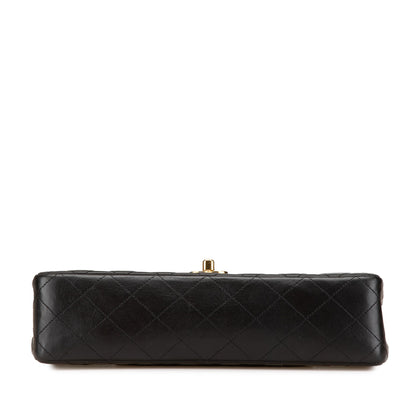 Black Chanel Medium Lambskin Kelly Parent Top Handle Bag