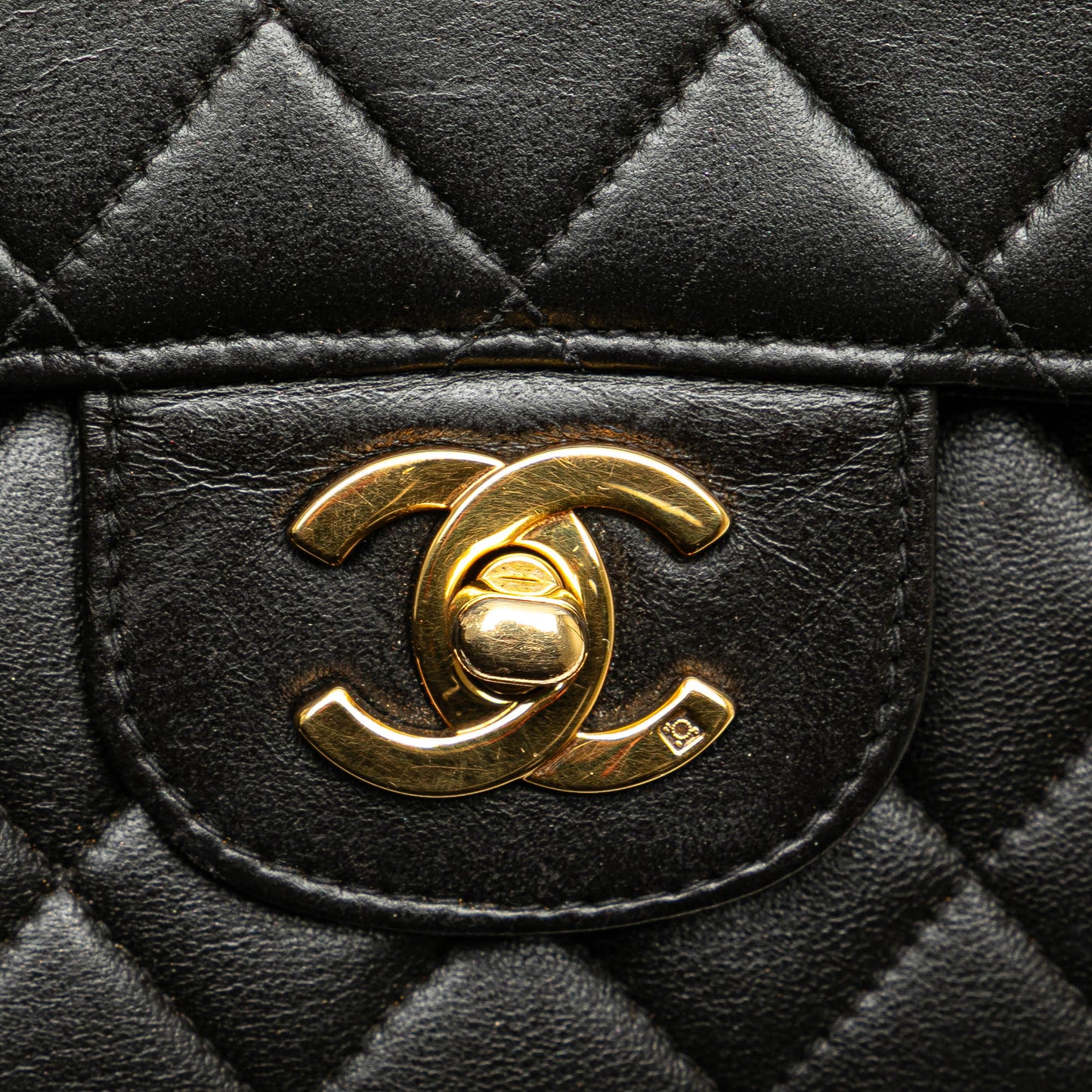 Black Chanel Medium Lambskin Kelly Parent Top Handle Bag