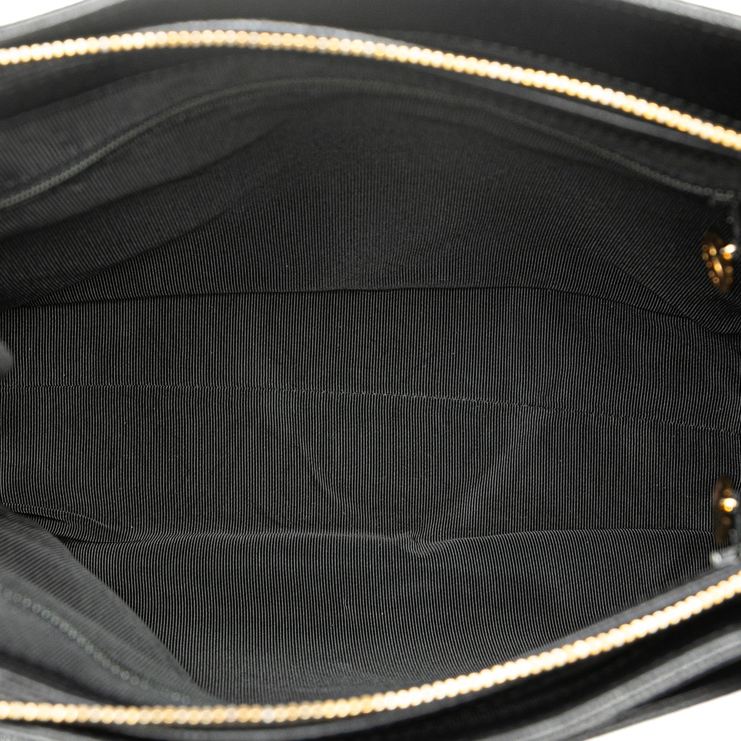 Black Chanel Embroidered Caviar Logo Shoulder Bag